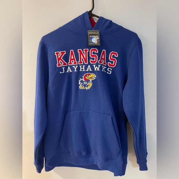 Kansas Jayhawks kids size youth XL Hoodie NWT - Picture 1 of 6